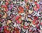 Pink-Black-Multi Poly Floral Printed Crinkle Yoryu Chiffon Woven Fabric By the Yard